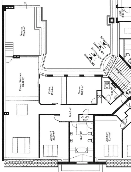 Moderne Dachgeschosswohnung mit Kamin und Dachterrasse im Charlottenburger Kiez — photo 1